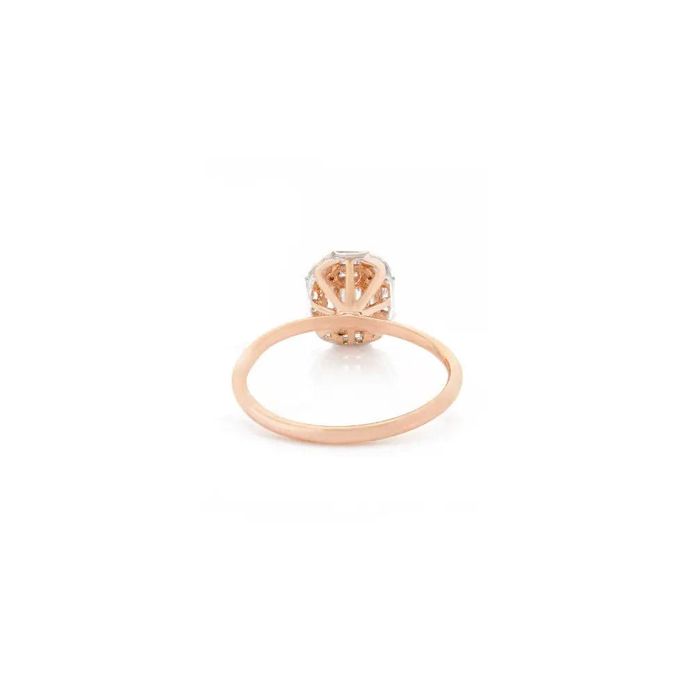 Wholesale Price Natural Mix Cut Diamond Engagement Ring 18K Rose Gold Bridesmaid Gift