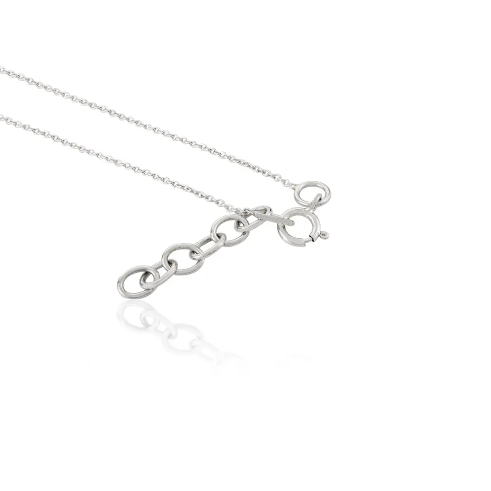 Real 18K White Gold Natural Emerald Dangling Pendant Necklace Fine Handmade Jewelry