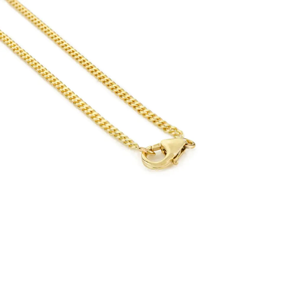 14X9.5 MM Blue Sapphire Solid 14K Yellow Gold Curb Link Chain Solitaire Pendant Necklace