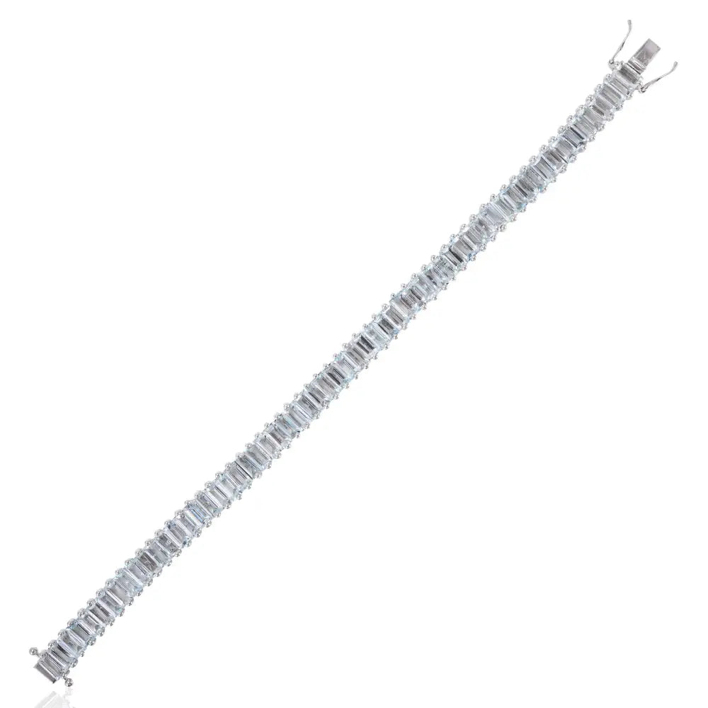 Modern Design Classic Aquamarine Tennis Bracelet Fine Bulk Jewelry At Wholesale Price