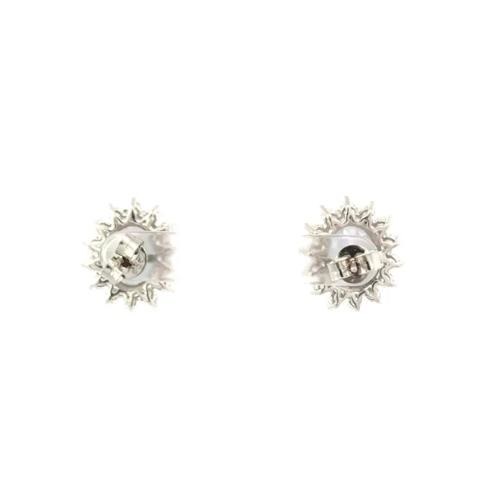 925 Sterling Silver Mystic Topaz & American Diamond Halo Stud Earrings Handmade Fine Jewelry