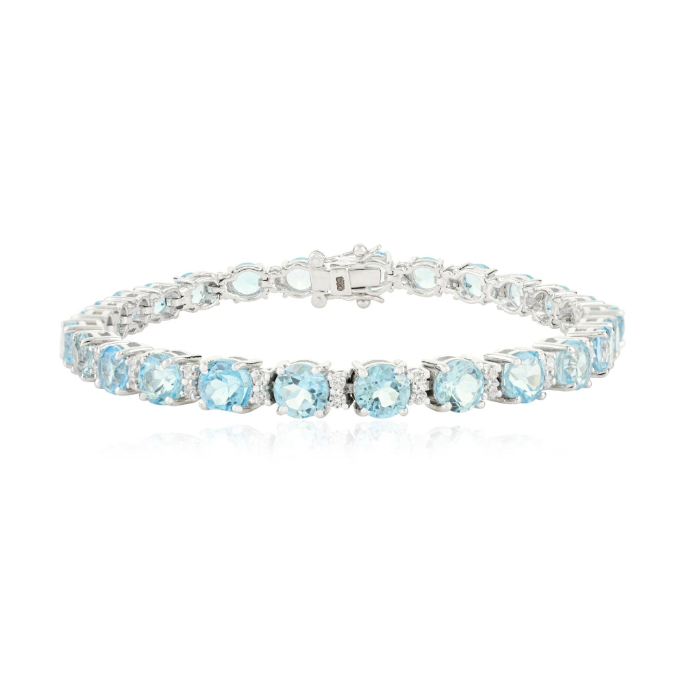Exporter Unique Design 100% Natural Blue Topaz & American Diamond Statement Bulk Order Available
