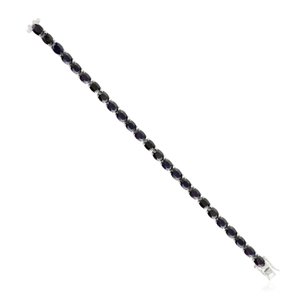 September Birthstone Unique Design Genuine Blue Sapphire Tennis Bracelet New Trendy Products