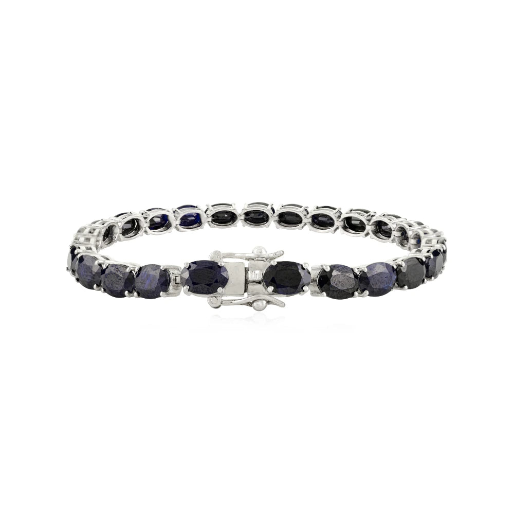 September Birthstone Unique Design Genuine Blue Sapphire Tennis Bracelet New Trendy Products