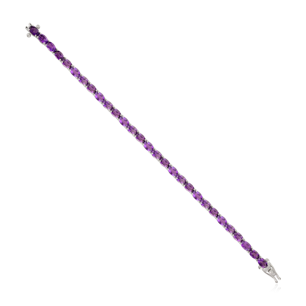 February Birthstone Handmade Real Amethyst Gemstone Bracelet For Women Exporter Low Price