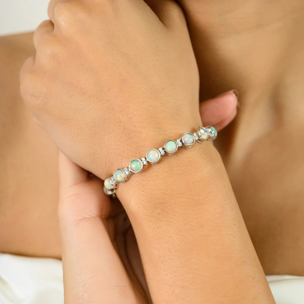 October Birthstone Jewelry Manufacture 100% Authentic Opal & American Diamond Exporter