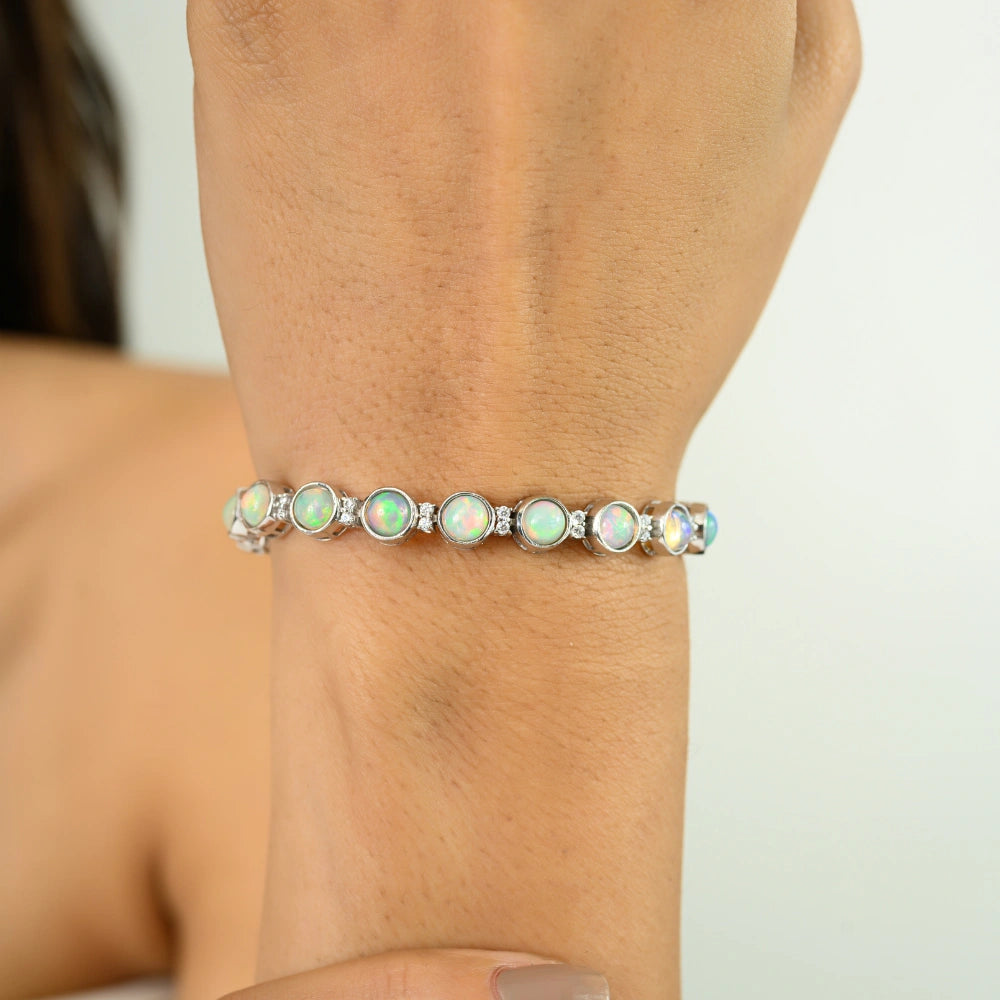 October Birthstone Jewelry Manufacture 100% Authentic Opal & American Diamond Exporter
