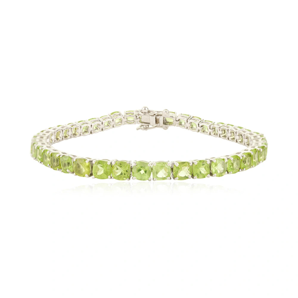 Modern Latest Design Genuine Peridot Statement Bracelet Wholesale Item In Bulk 925 Solid Silver