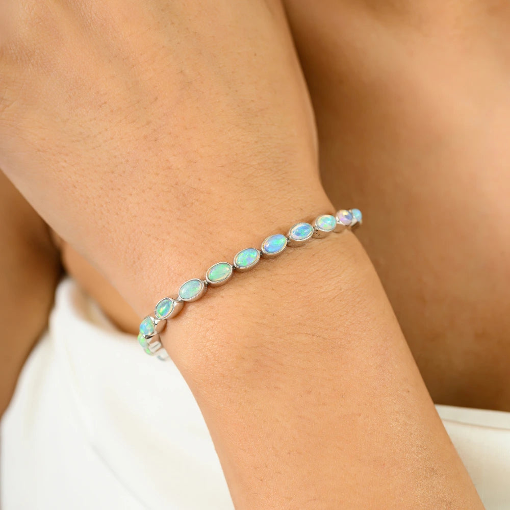 Exporter 100% Authentic Opal Sleek Bracelet For Women Best Selling Products October Birthstone
