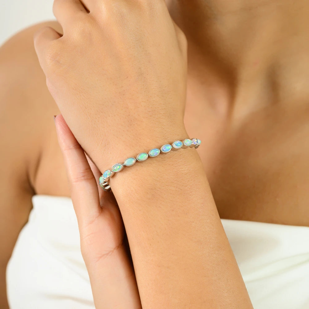 Exporter 100% Authentic Opal Sleek Bracelet For Women Best Selling Products October Birthstone
