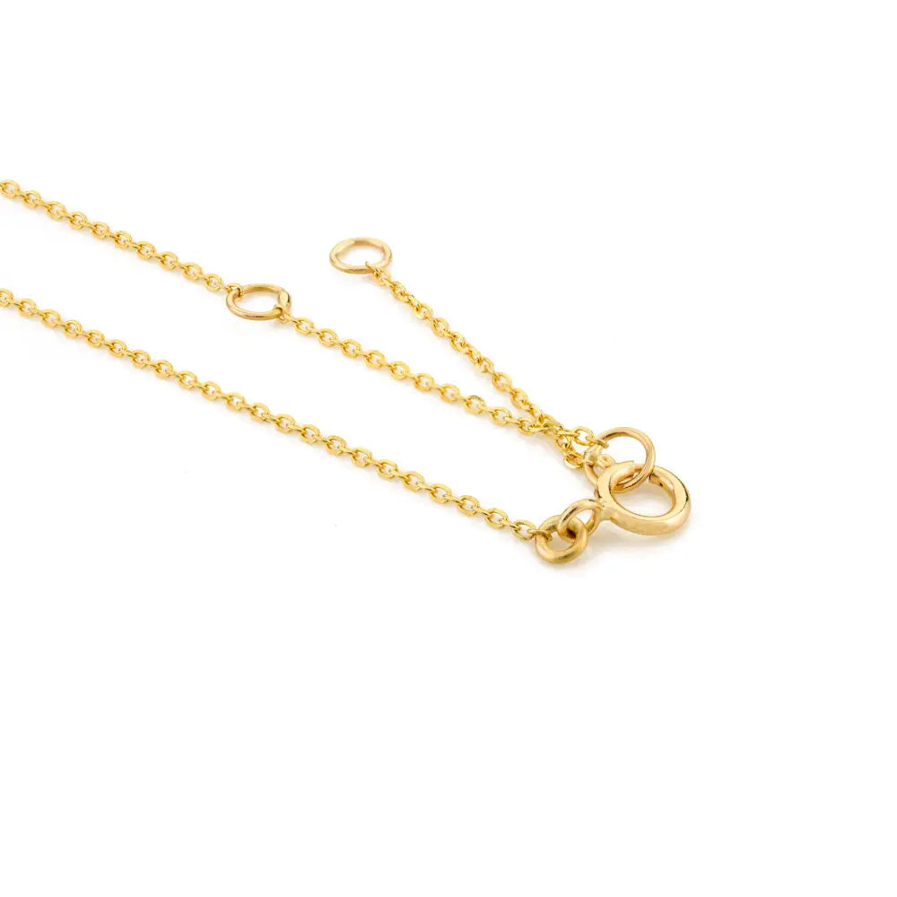 Simple Design Stackable Blue Sapphire & Diamond Station Necklace For Women 18K Gold