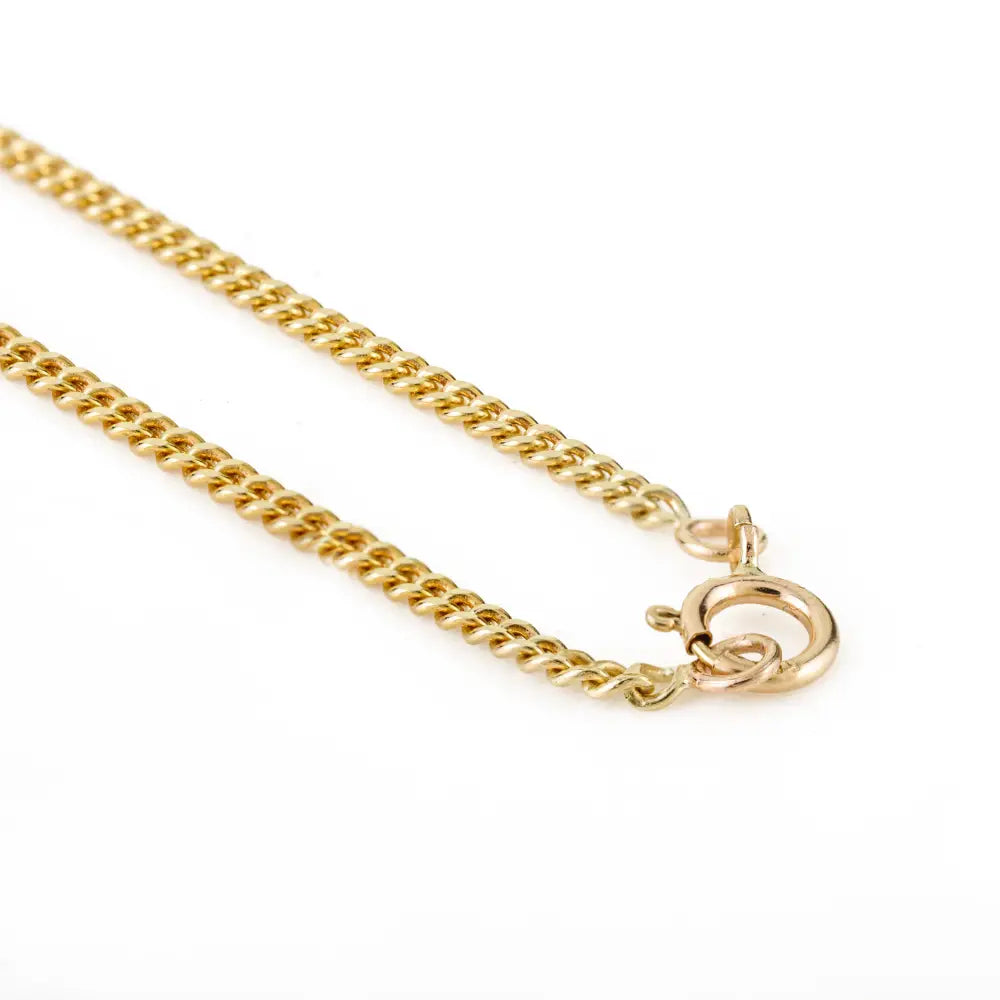 9X5 MM Ruby & Diamond Solitaire Halo Curb Link Chain Pendant Necklace 14K Yellow Gold