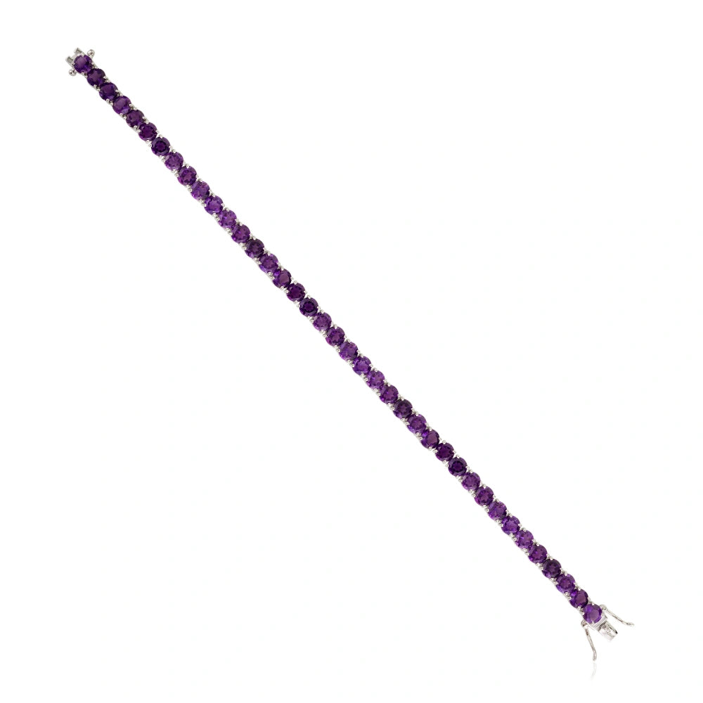 Most Beautiful 100% Natural Purple Amethyst Statement Bracelet With Prong Setting Explore Best Price