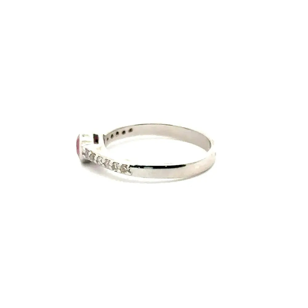July Birthstone Genuine Ruby & American Diamond Solitaire Ring For Unisex Custom Made Jewelry Manufacturer