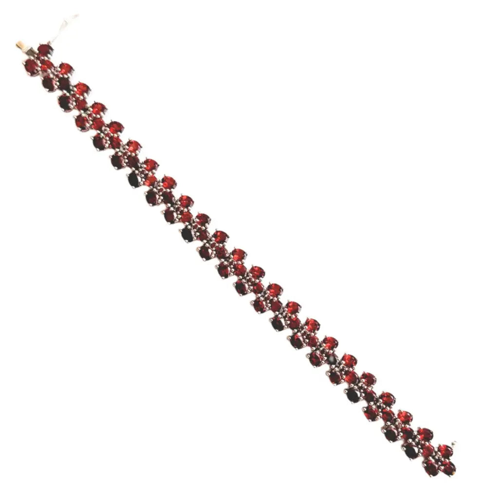 Custom Made Jewelry Manuafcturer Real Garnet Statement Bracelet For Wedding Accessories