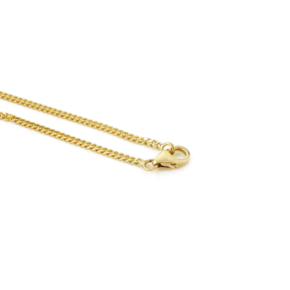 New Trendy Octagon Cut Ruby Single Stone Curb Link Chain Pendant Necklace 14K Gold