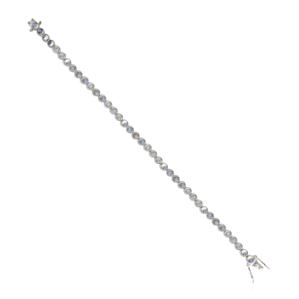 Wholesale Item In Bulk Genuine Moonstone Sleek Bracelet 925 Sterling Silver Fine Jewelry