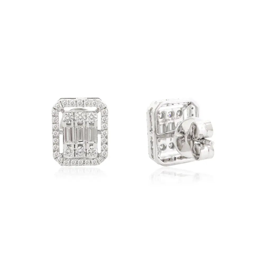 Luxurious Natural Diamond Statement Stud Earrings For Wedding Wholesale Price Jewelry