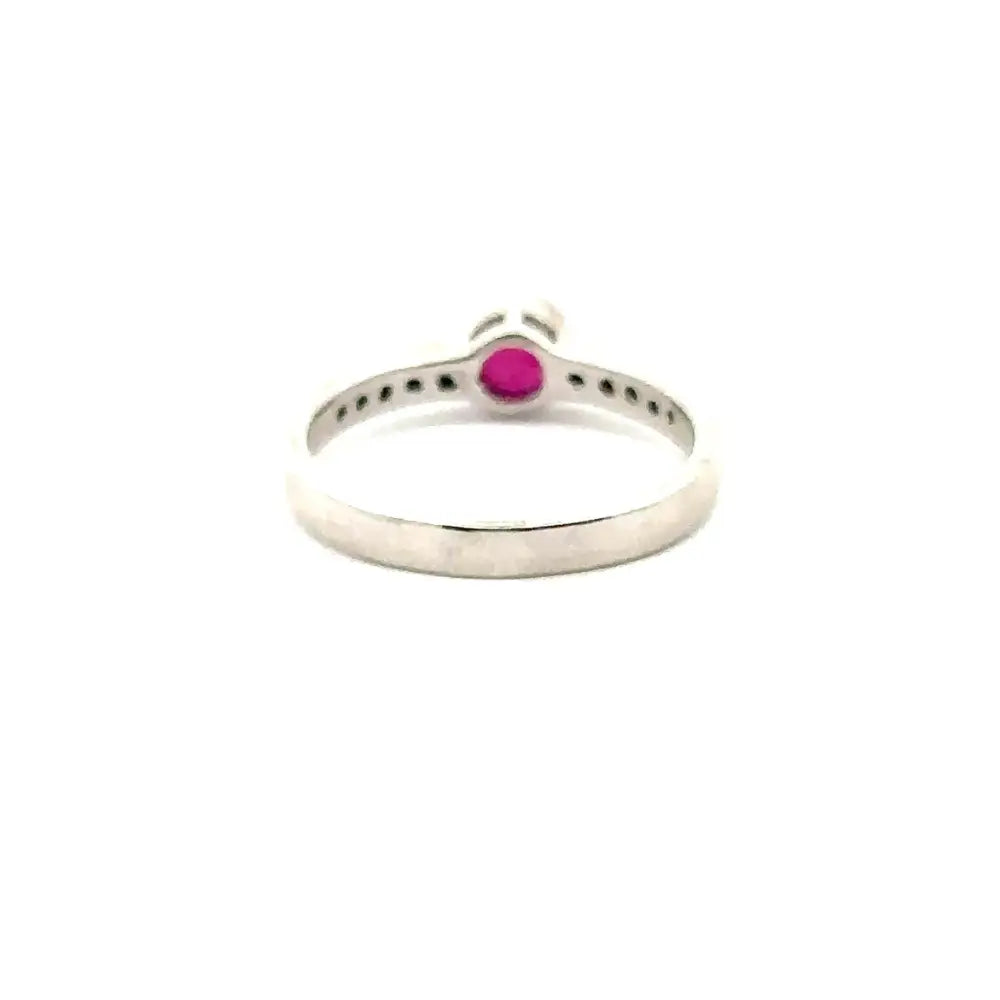 July Birthstone Genuine Ruby & American Diamond Solitaire Ring For Unisex Custom Made Jewelry Manufacturer