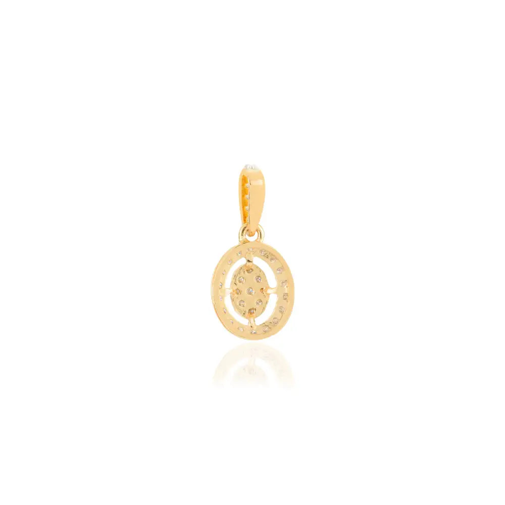 Dainty Handmade Natural Diamond Minimal Halo Pendant Everyday Jewelry 18K Yellow Gold