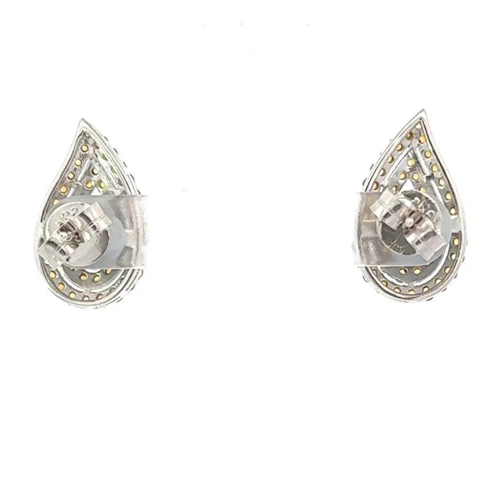 High Grade Jewelry 925 Silver Genuine Citrine Teardrop Stud Earrings Wedding Best Selling Products