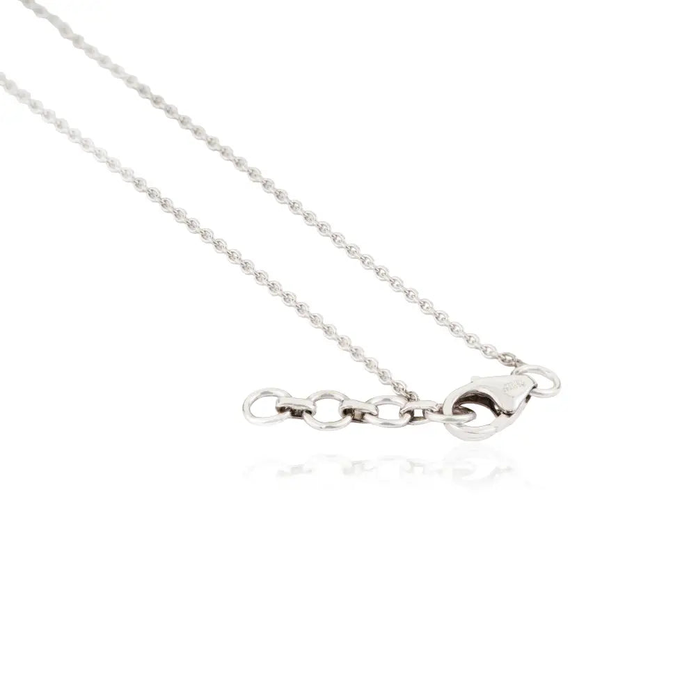 Latest Design Real Blue Sapphire & Diamond Toi et Moi Pendant Necklace K14 White Gold Jewelry
