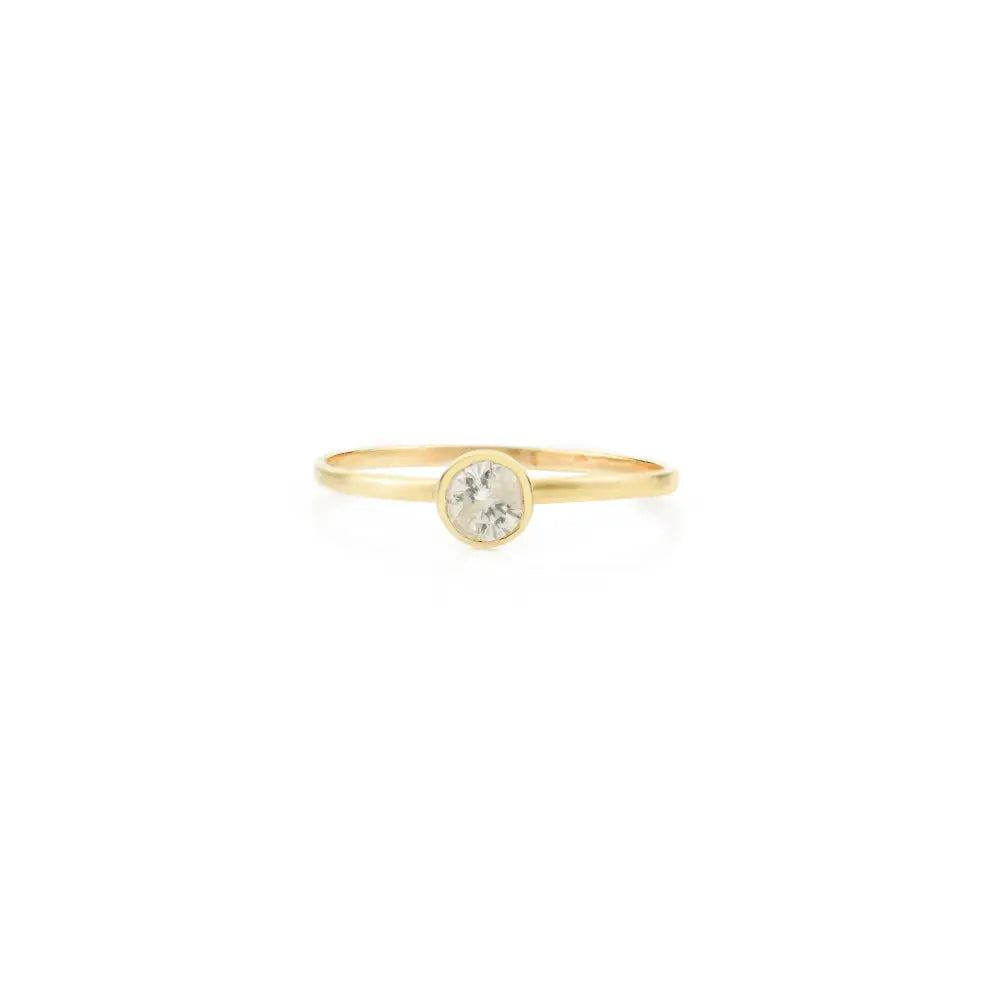 14K Solid Yellow Gold Round Brilliant Cut Natural Diamond Solitaire Ring Proposal Jewelry