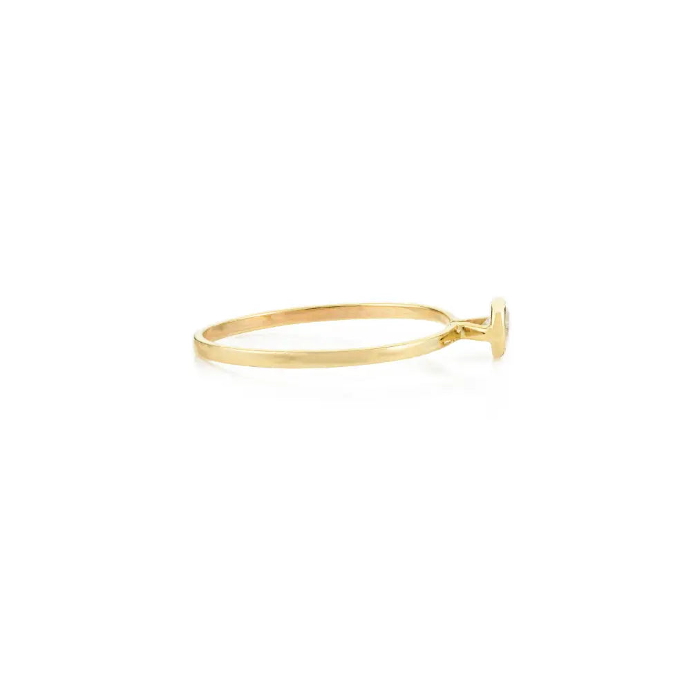14K Solid Yellow Gold Round Brilliant Cut Natural Diamond Solitaire Ring Proposal Jewelry