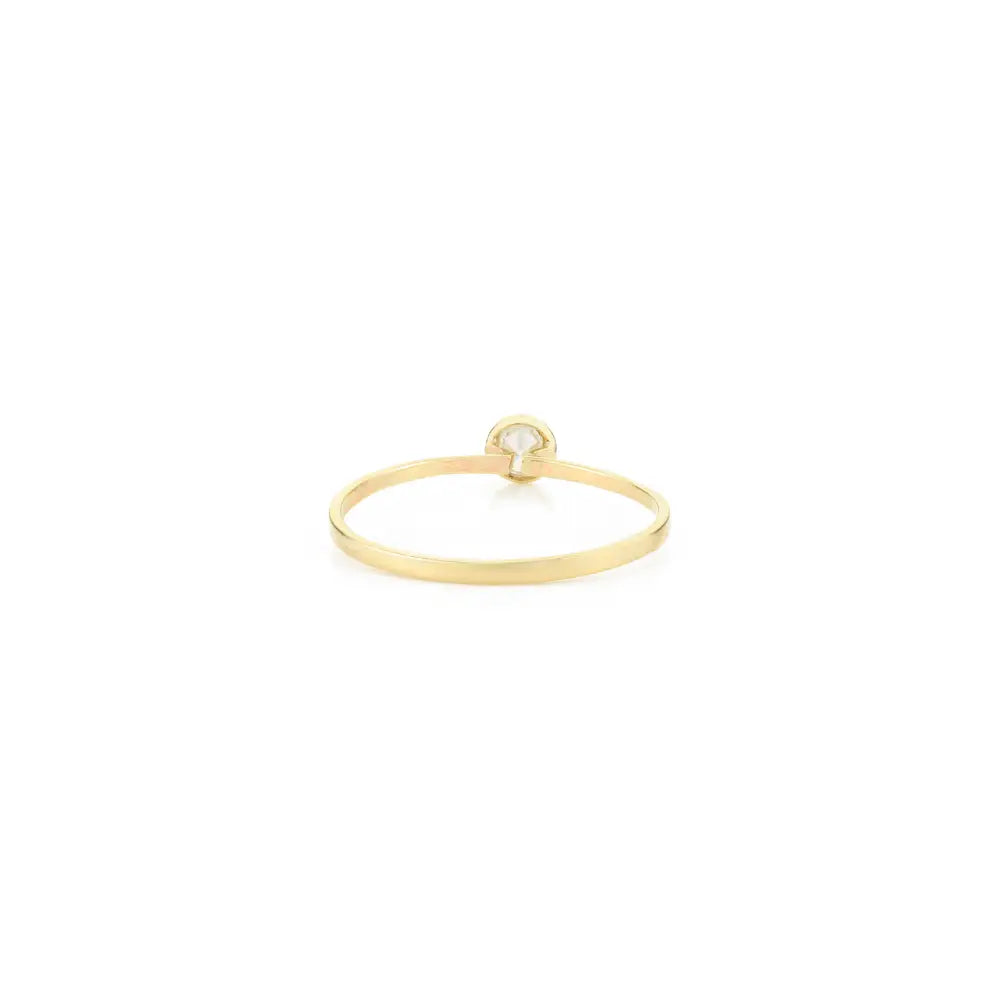 14K Solid Yellow Gold Round Brilliant Cut Natural Diamond Solitaire Ring Proposal Jewelry