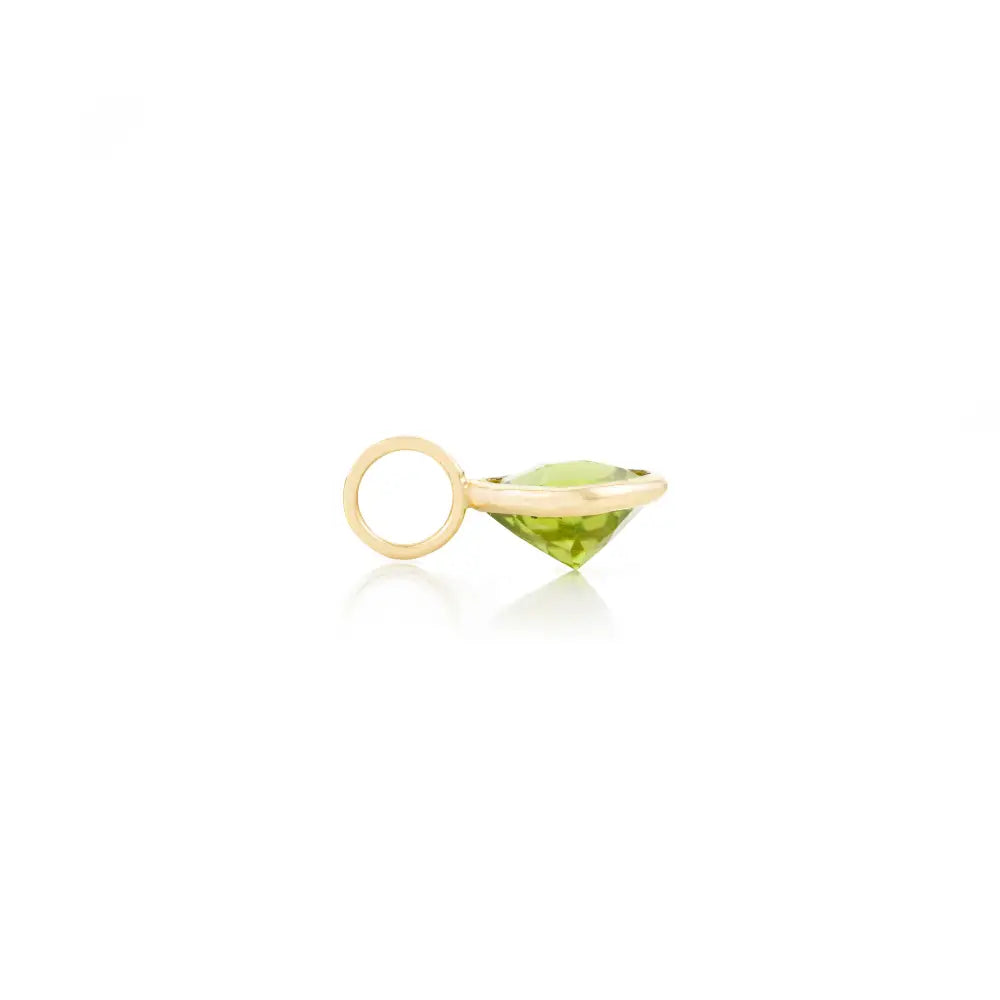 August Birthstone Real 14K Yellow Gold Peridot Minimal Pendant Everyday Jewelry Manufacturer