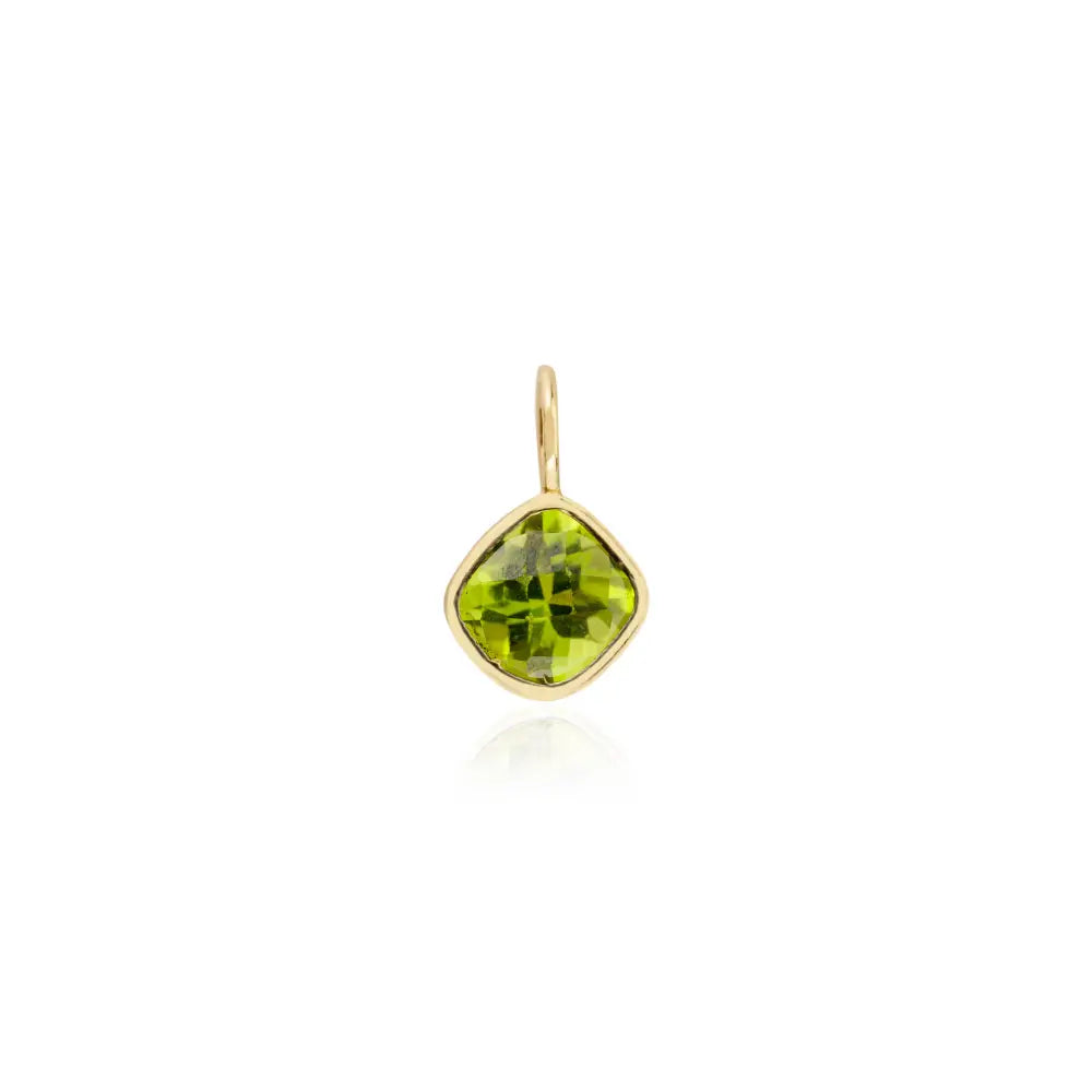 August Birthstone Real 14K Yellow Gold Peridot Minimal Pendant Everyday Jewelry Manufacturer