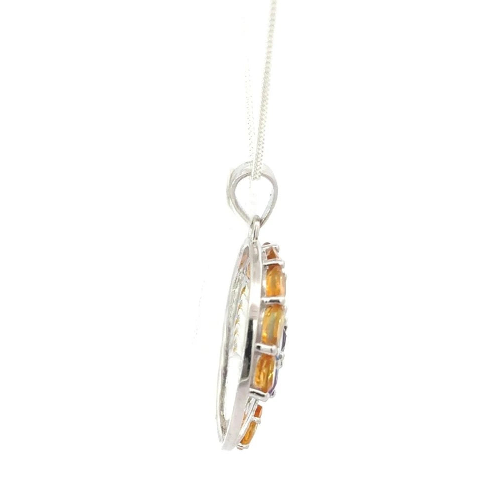 Latest Design Jewelry Genuine Multi Gemstone Statement Tree Of Life Pendant