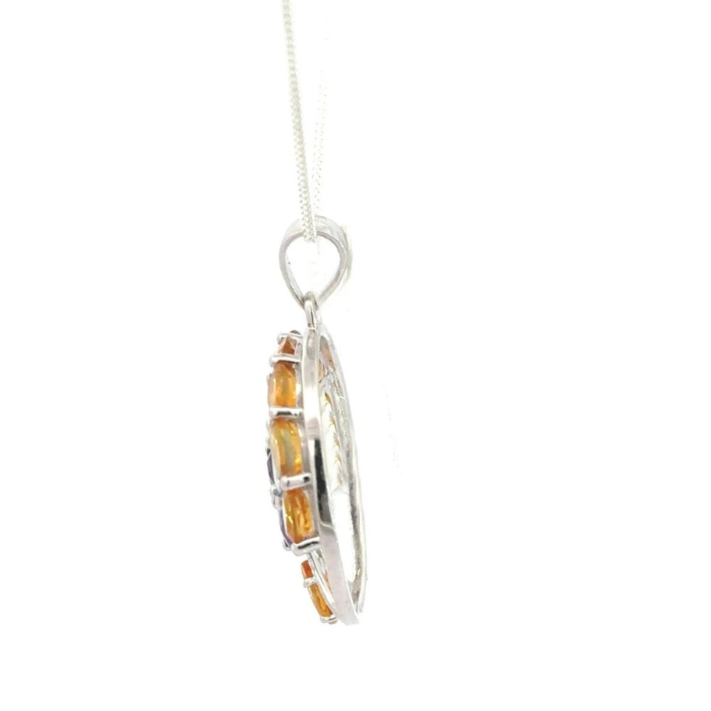 Latest Design Jewelry Genuine Multi Gemstone Statement Tree Of Life Pendant