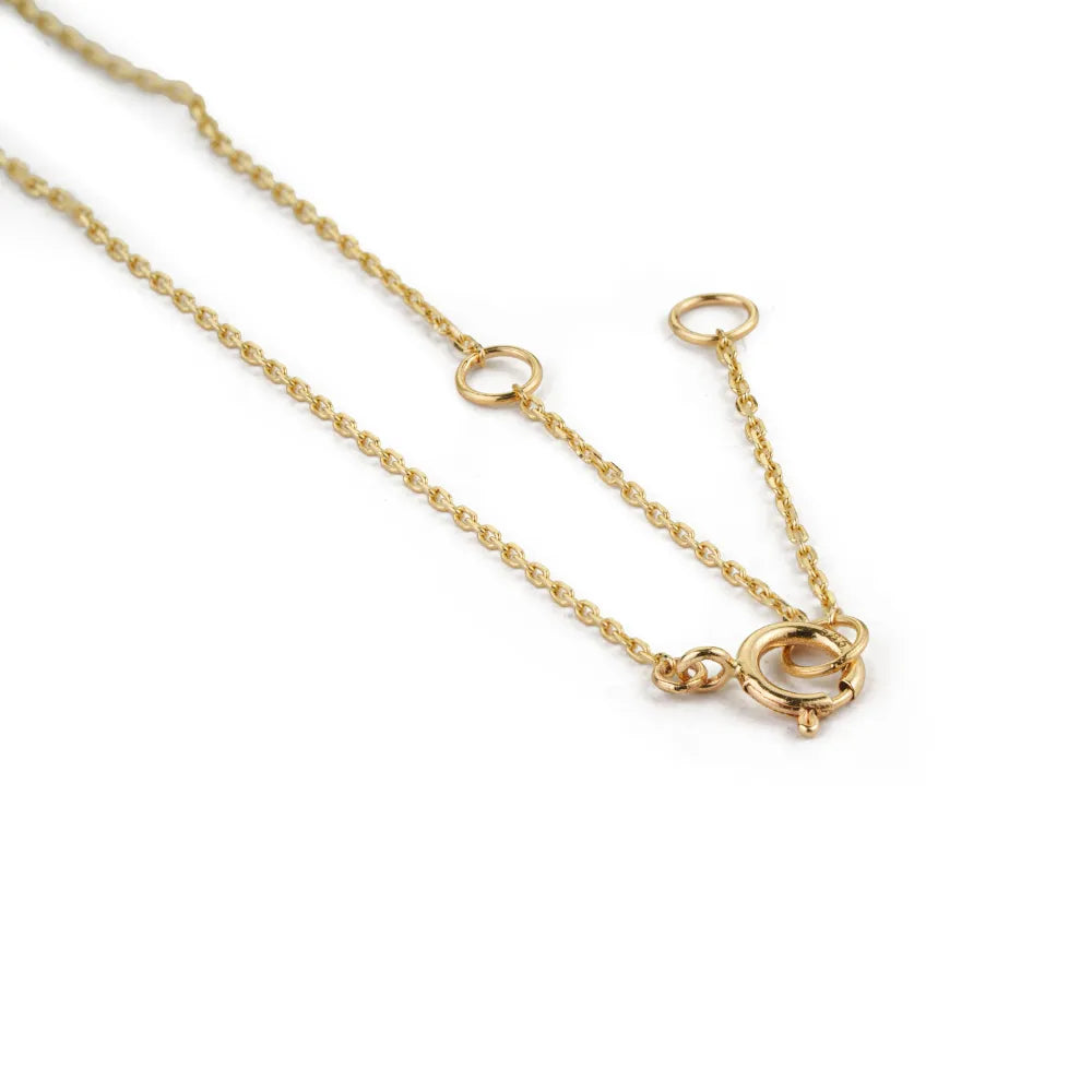 Uneven Cut Natural Polki Diamond K14 Yellow Gold Station Necklace Fine Everyday Jewelry Manufacturer