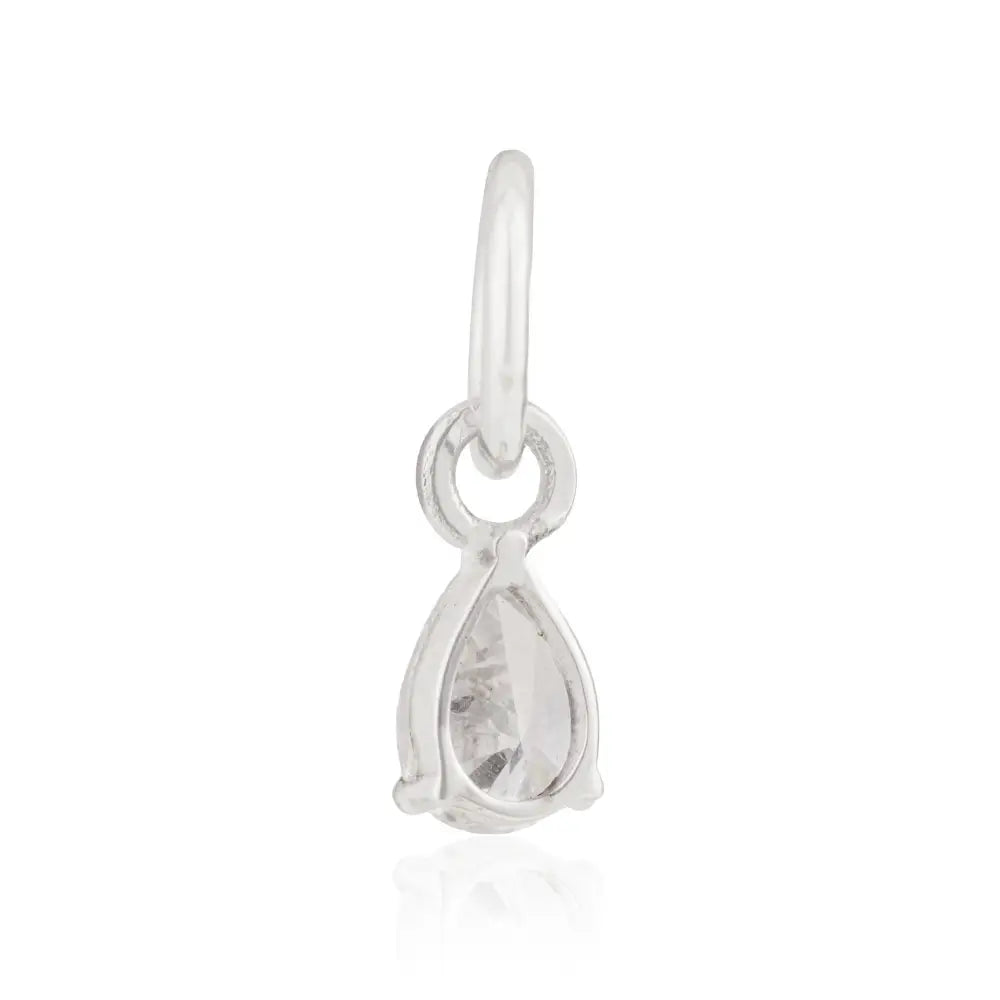 Dainty Pear Cut Diamond 14K White Gold Solitaire Pendant Daily Wear Best Selling Jewelry