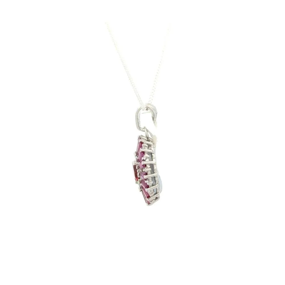 Unique Trendy Products Handmade Real Tourmaline & American Diamond Statement Pendant