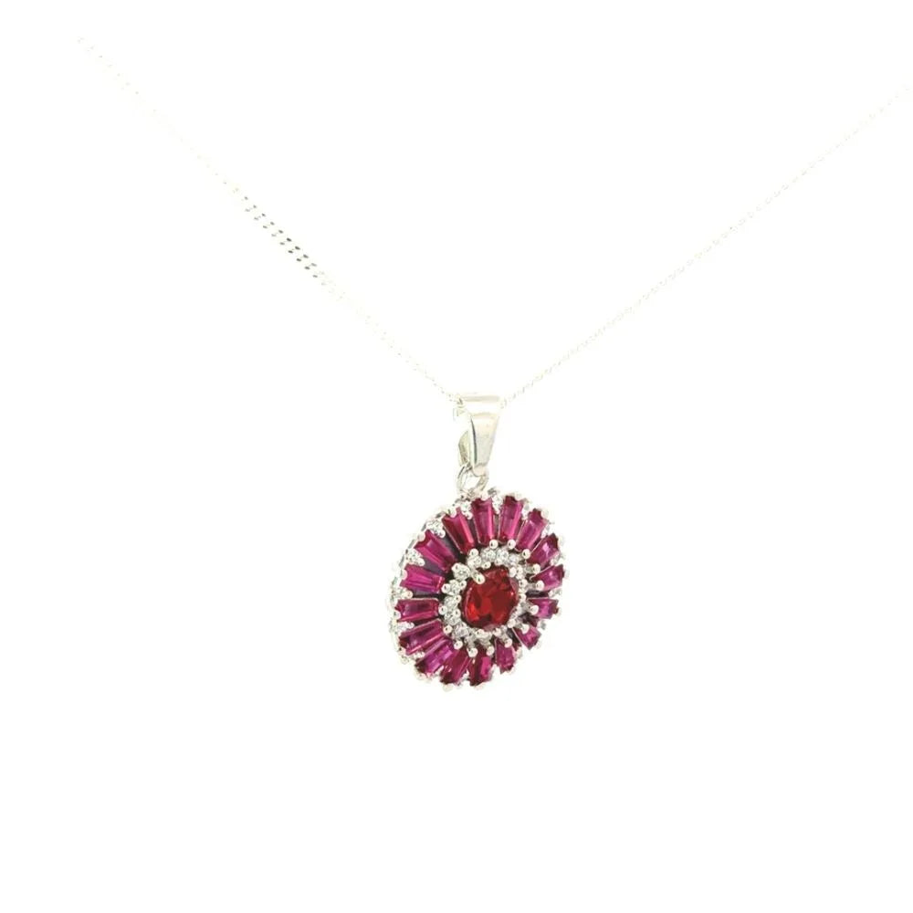 Unique Trendy Products Handmade Real Tourmaline & American Diamond Statement Pendant