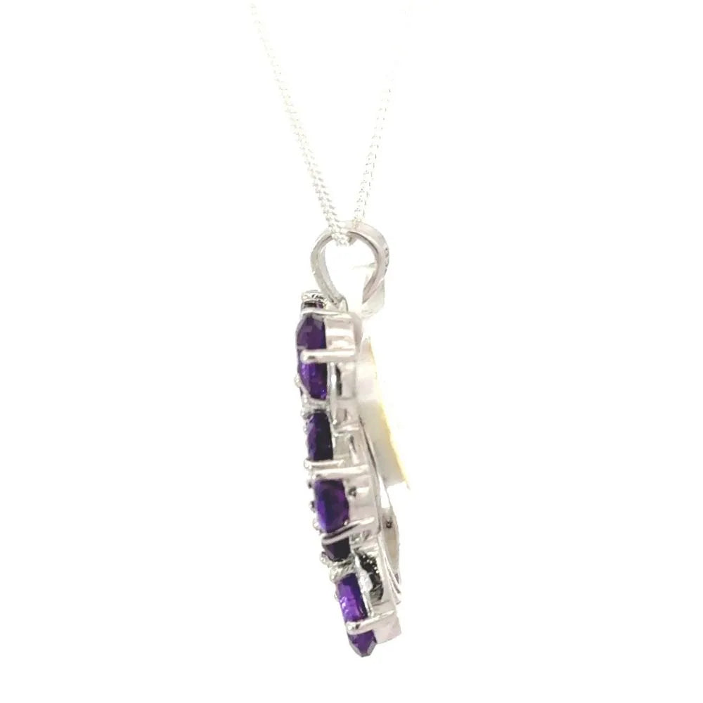 New Jewelry Collection Natural Purple Amethyst Gemstone Statement Pendant