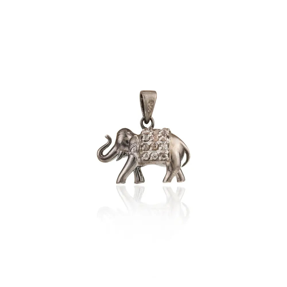 Best Selling Products Round Cut American Diamond Elephant Shape Pendant For Party Wholesale Jewelry