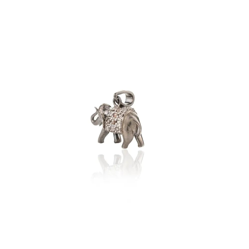 Best Selling Products Round Cut American Diamond Elephant Shape Pendant For Party Wholesale Jewelry