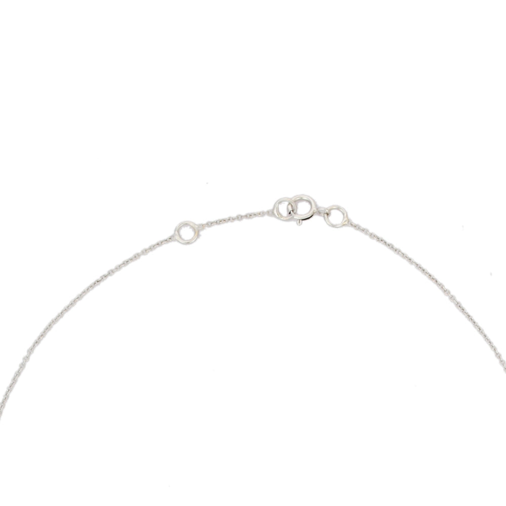 Custom Jewelry Natural Diamond 18K Fine White Gold Long Chain Charm Necklace