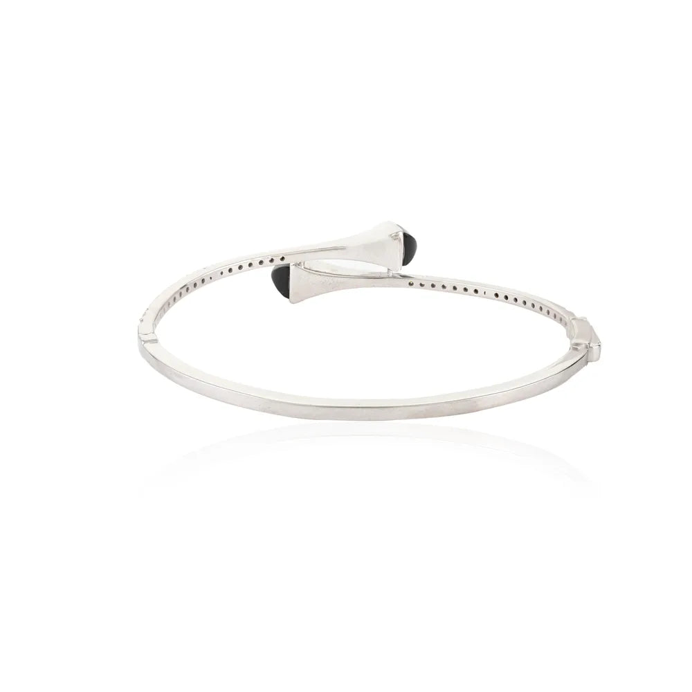 Best Quality Product Natural Diamond 18K White Gold Cuff Bracelet