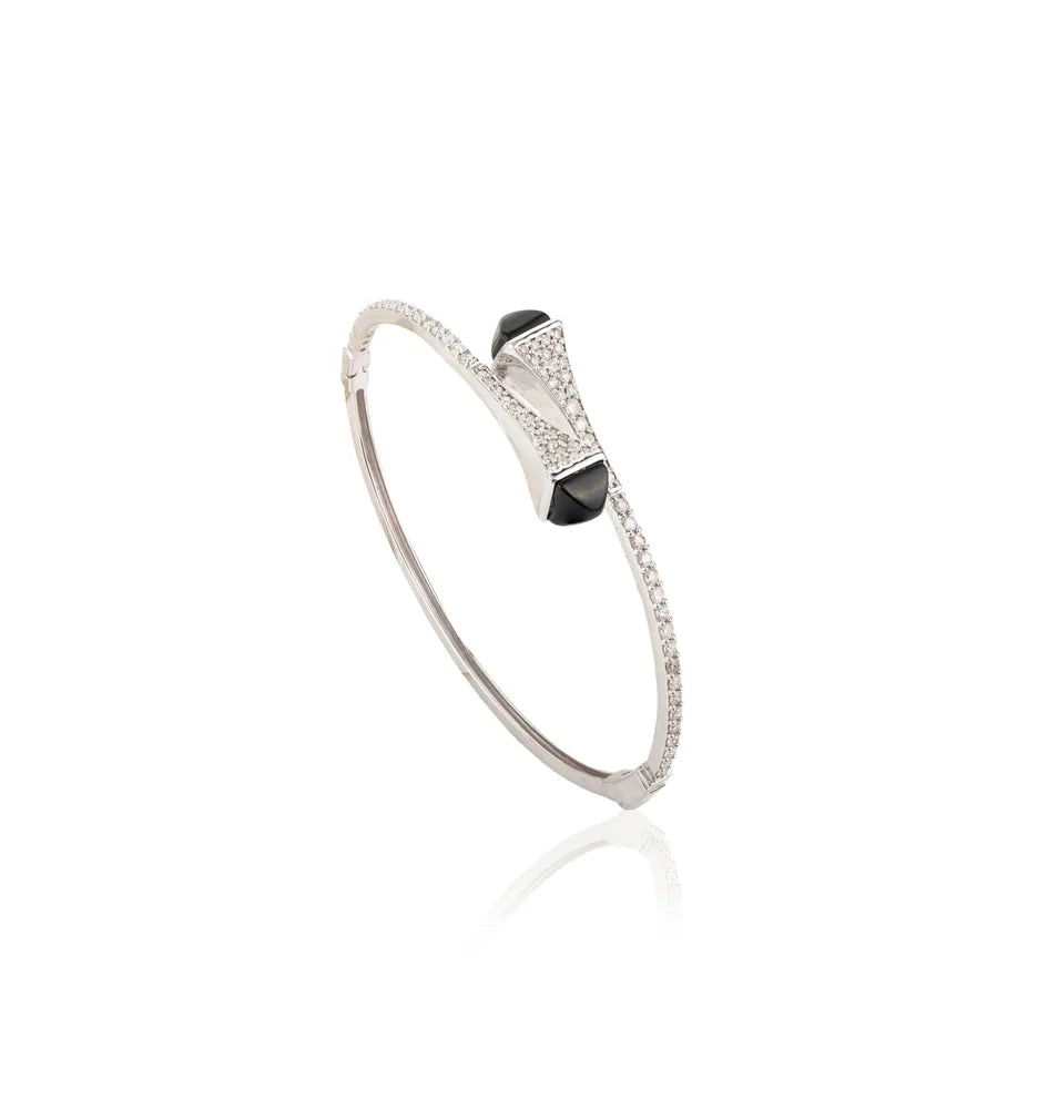 Best Quality Product Natural Diamond 18K White Gold Cuff Bracelet
