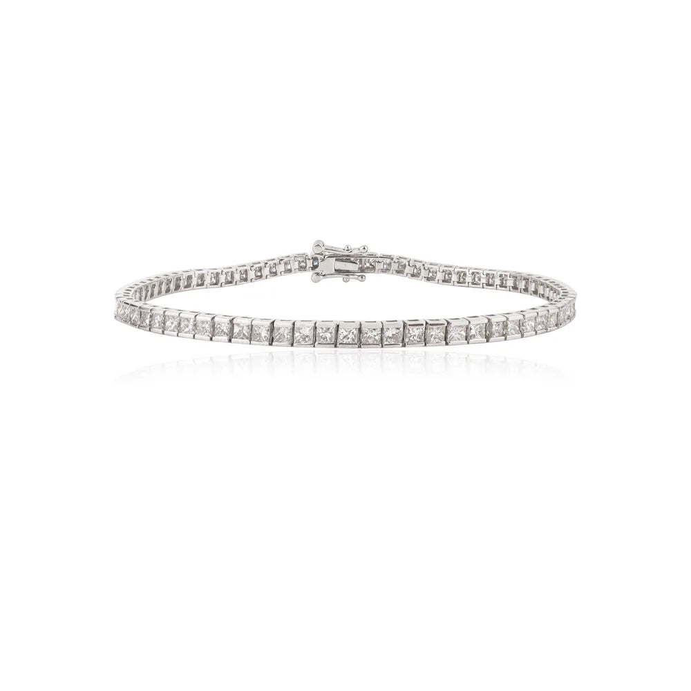 Best Quality Product Solid 18K White Gold Natural Diamond Tennis Bracelet