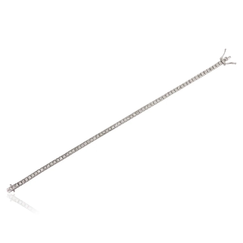 Best Quality Product Solid 18K White Gold Natural Diamond Tennis Bracelet