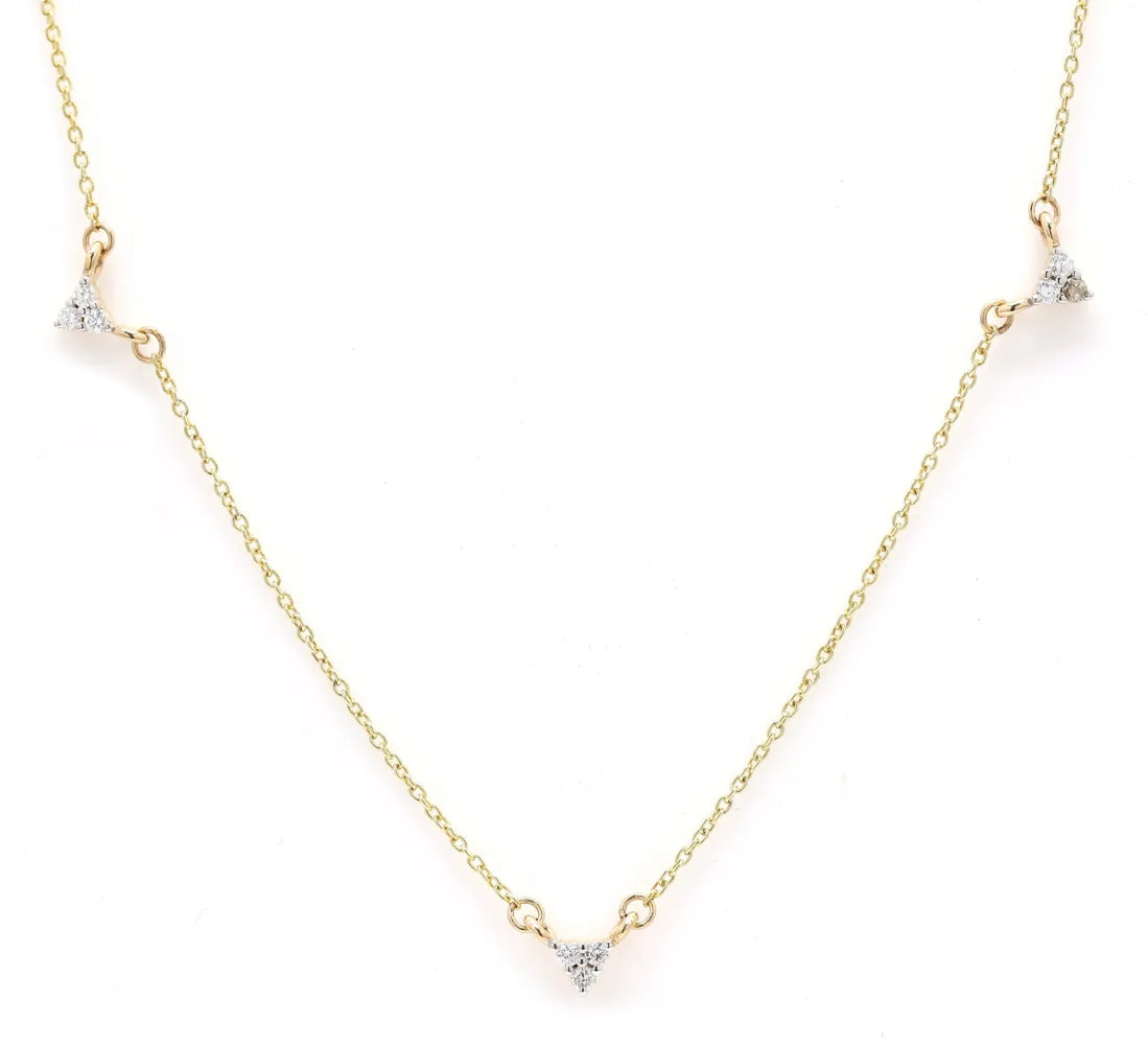 Customization Jewelry Natural diamond 14K Yellow Gold Chain Dainty Necklace