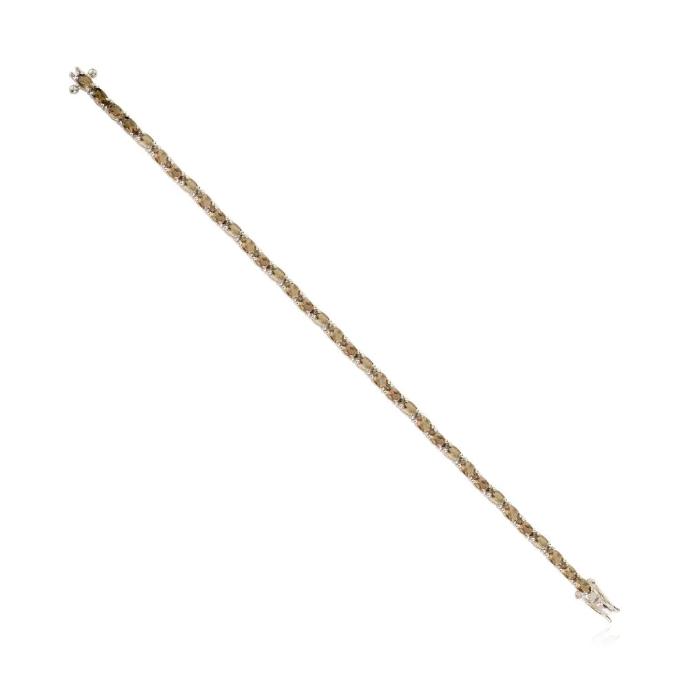 Exporter Bulk Order Best Selling Products Genuine Smokey Topaz Statement Bracelet Oval Cut