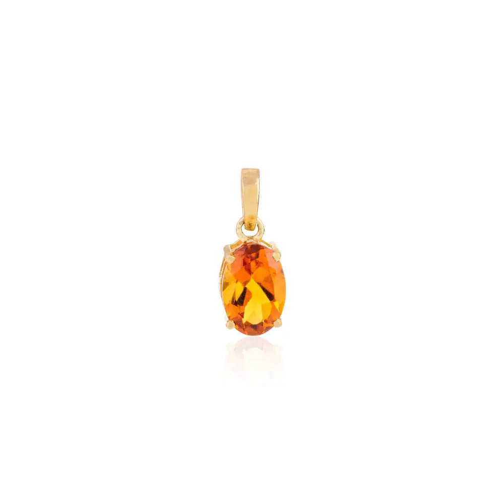 Oval Cut Citrine Ring Earrings & Pendant Single Stone Combo Set Everyday Dainty Jewelry