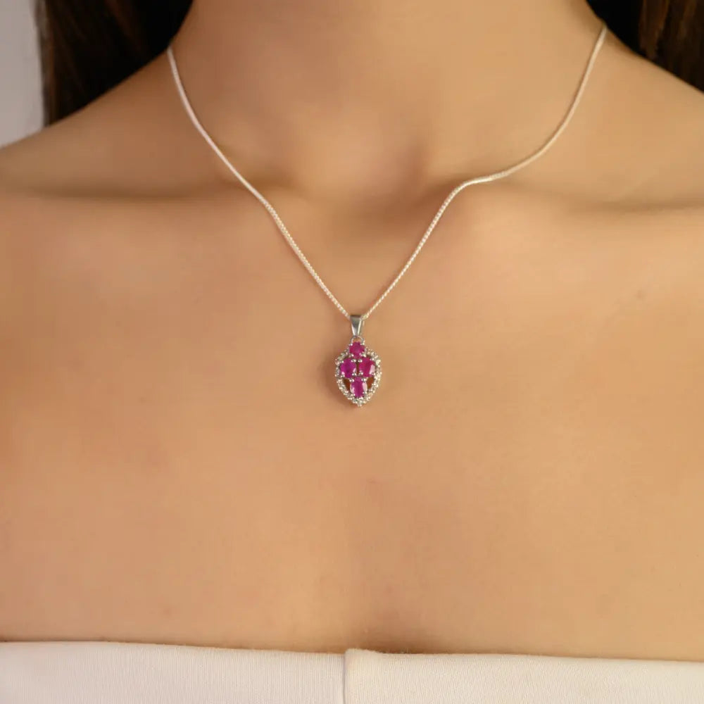 Beautifully Handcrafted Natural Oval Minimal Silver Pendant Jewelry