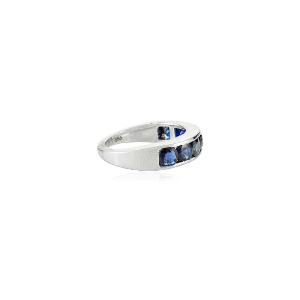 Most Beautiful Customized Silver Jewelry 100% Authentic Blue Sapphire Gemstone Ring